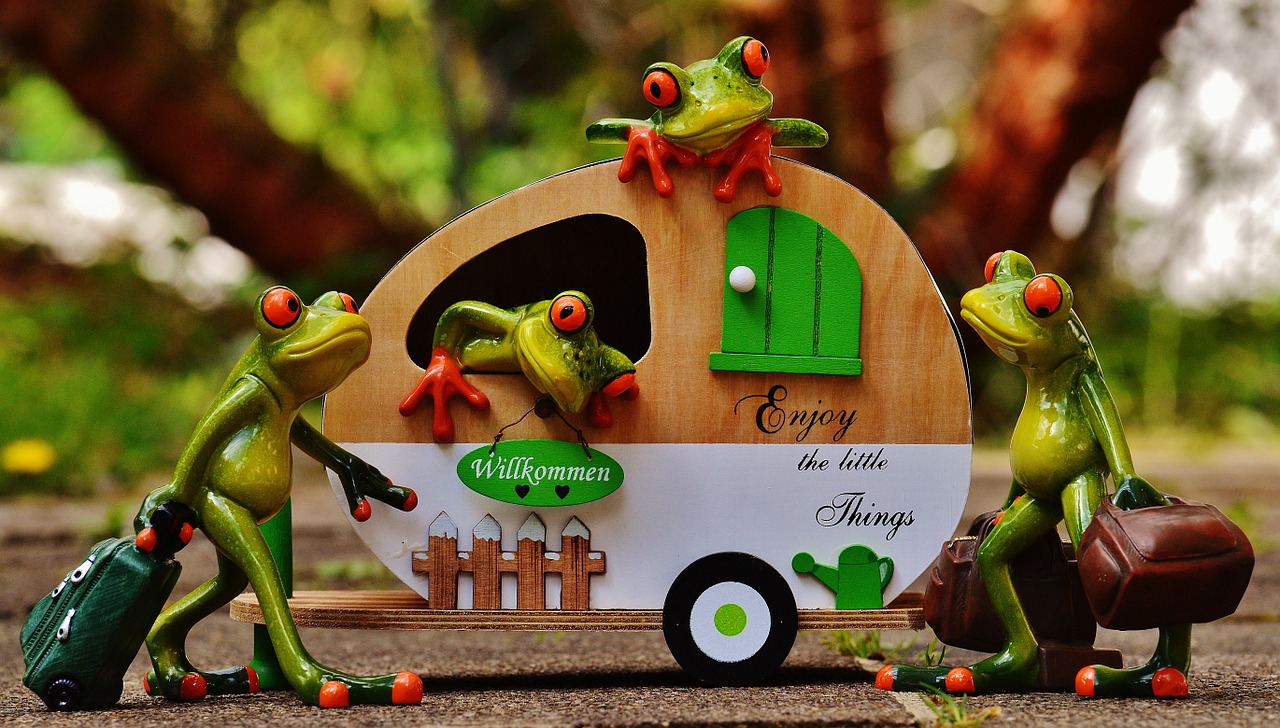 frogs caravan funny free photo