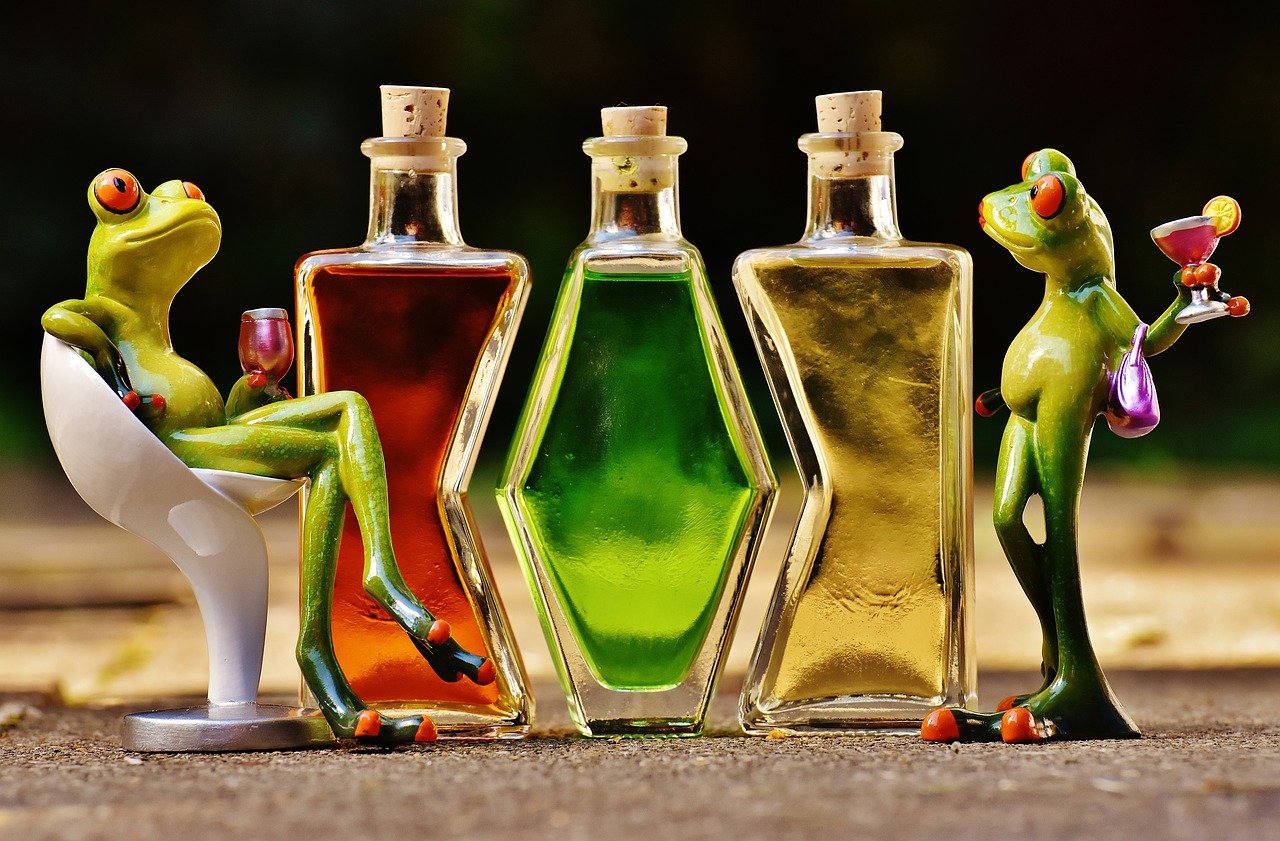 frogs beverages bottles free photo