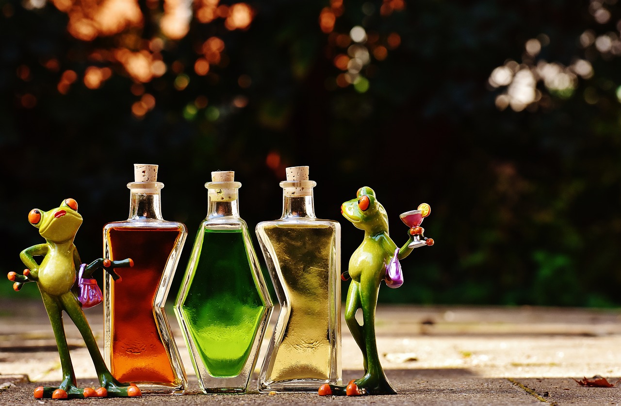 frogs beverages bottles free photo