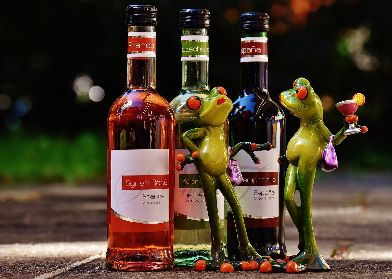 frogs wine drink free photo