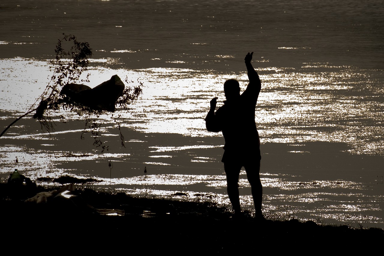 from adana fisherman silhouette free photo