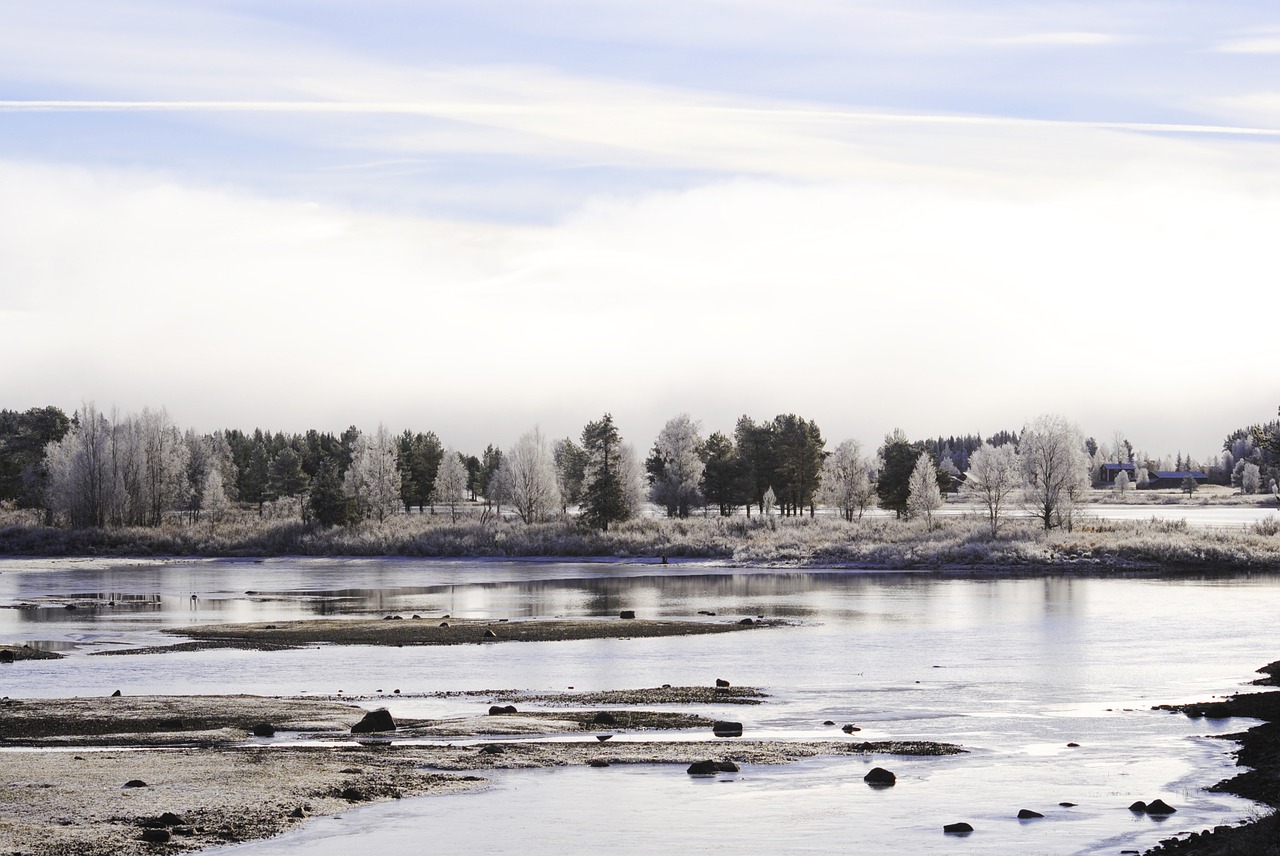 frost river autumn free photo