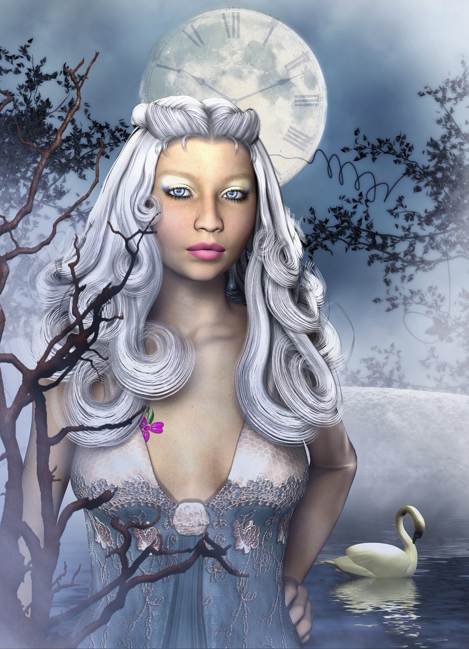 frost woman moon free photo