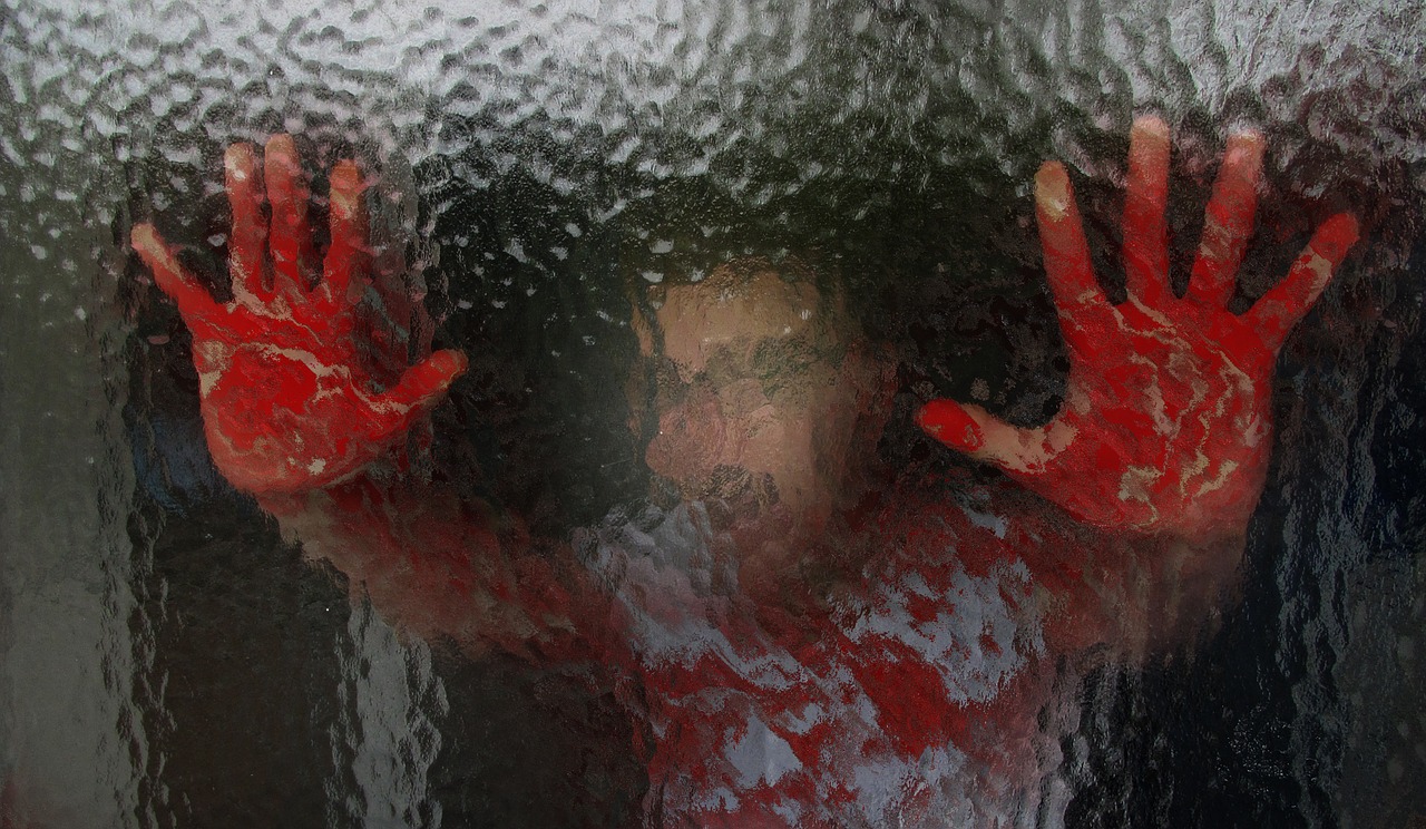 frosted glass blood in blood free photo
