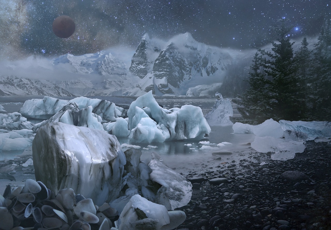 frozen fantasy landscape free photo