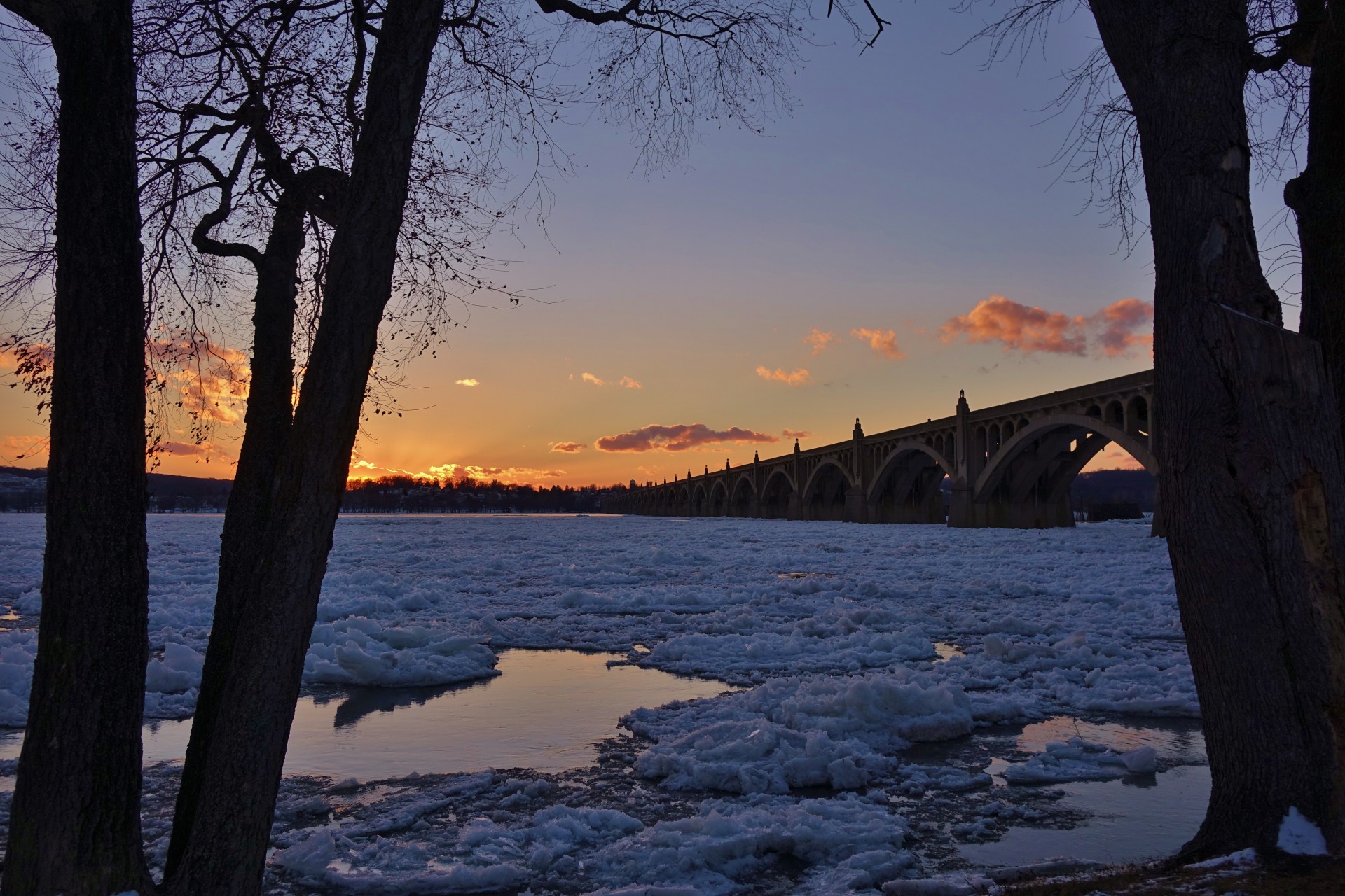 frozen river ice free photo