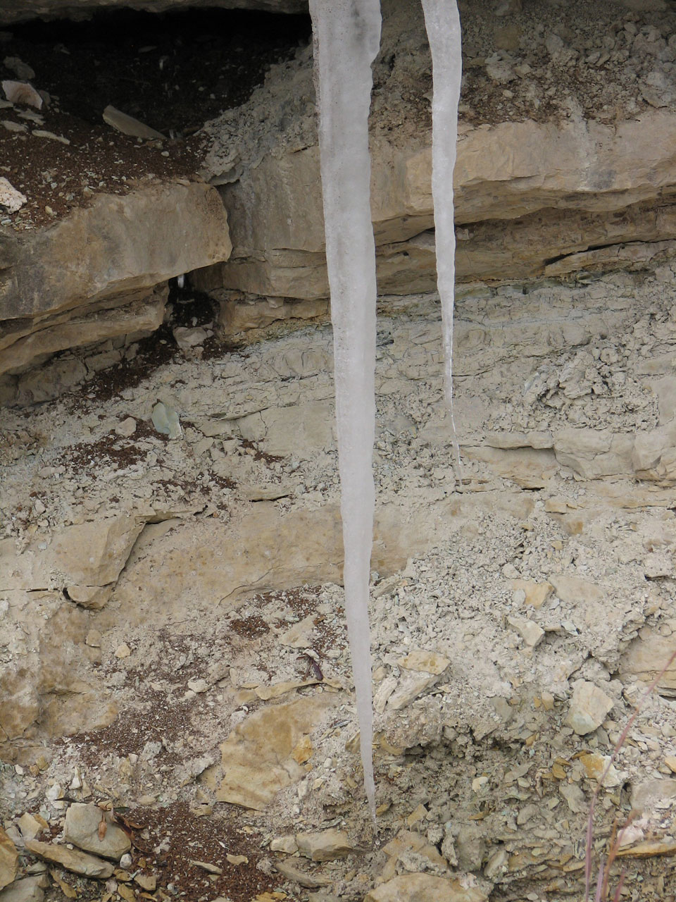 rocks ice icicle free photo