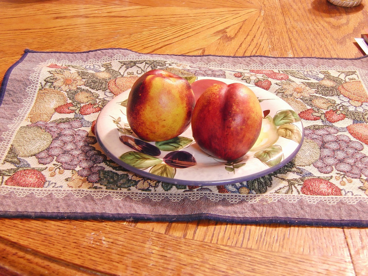 fruit plate placemat free photo