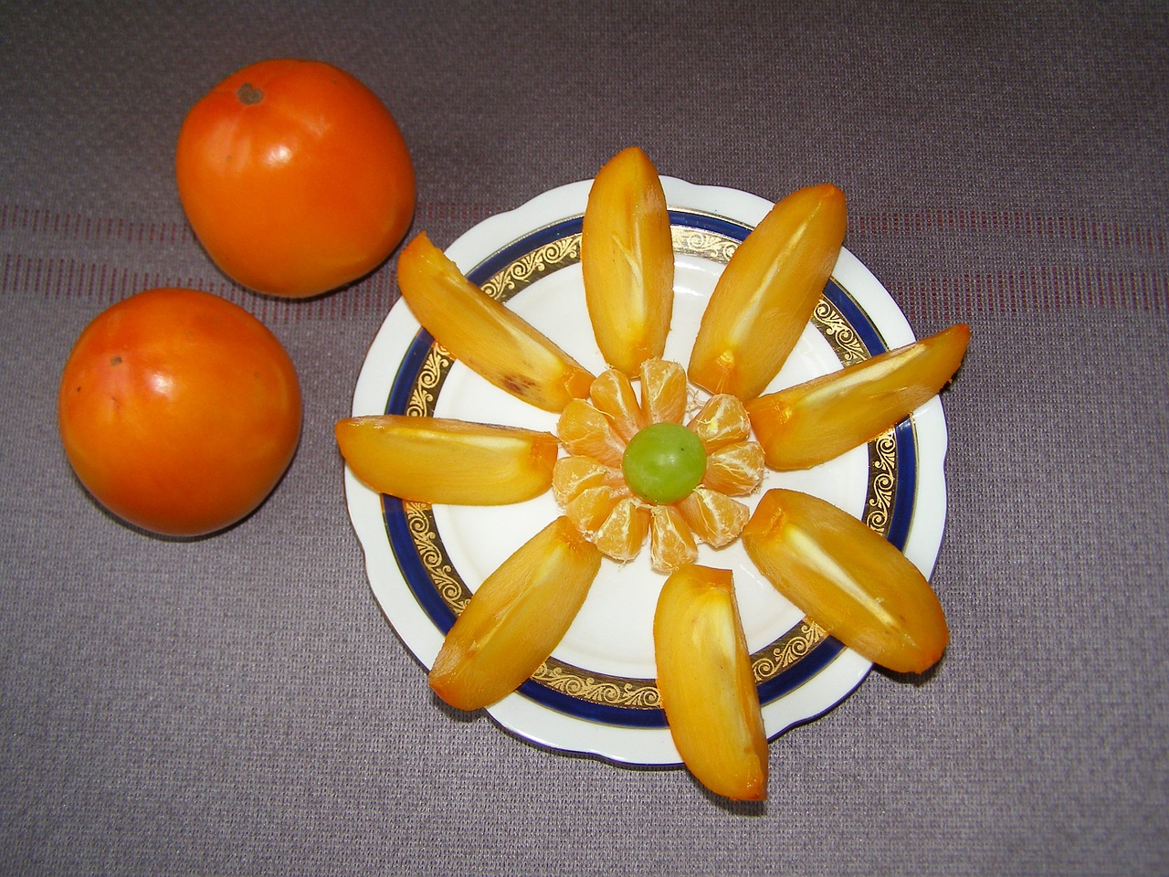 fruit kaki mandarins free photo