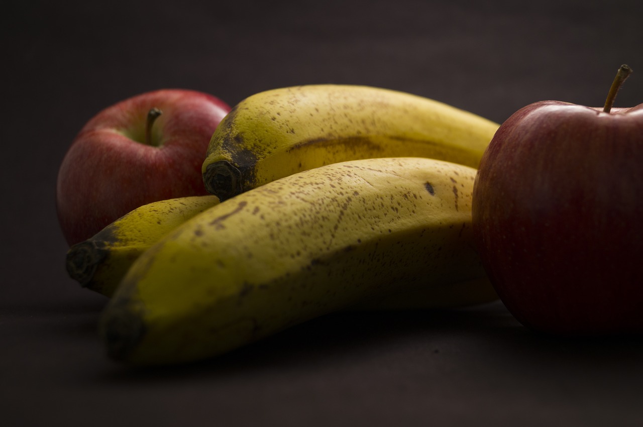 fruit bananas apples free photo