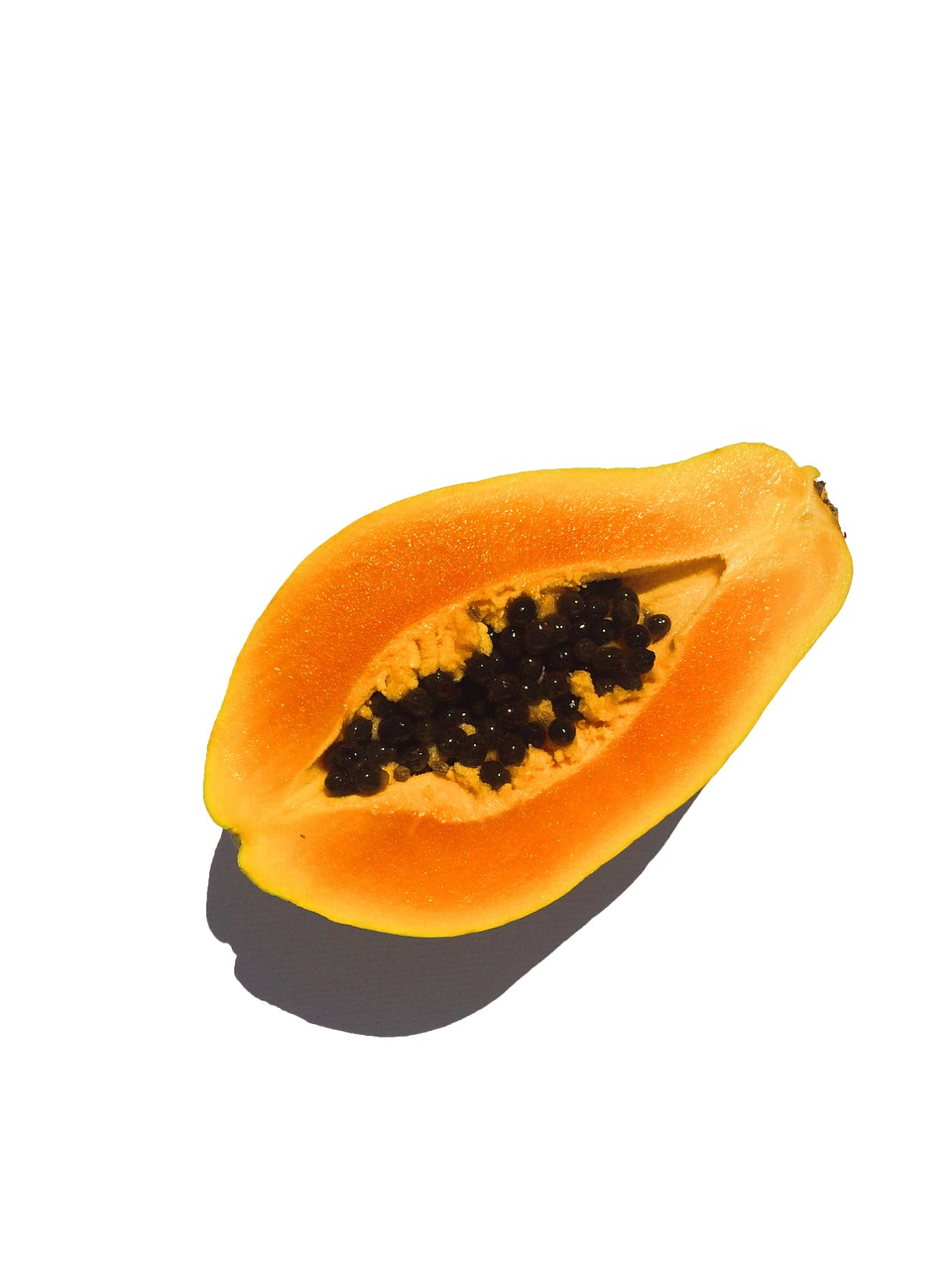 fruit papaya cut in half free photo
