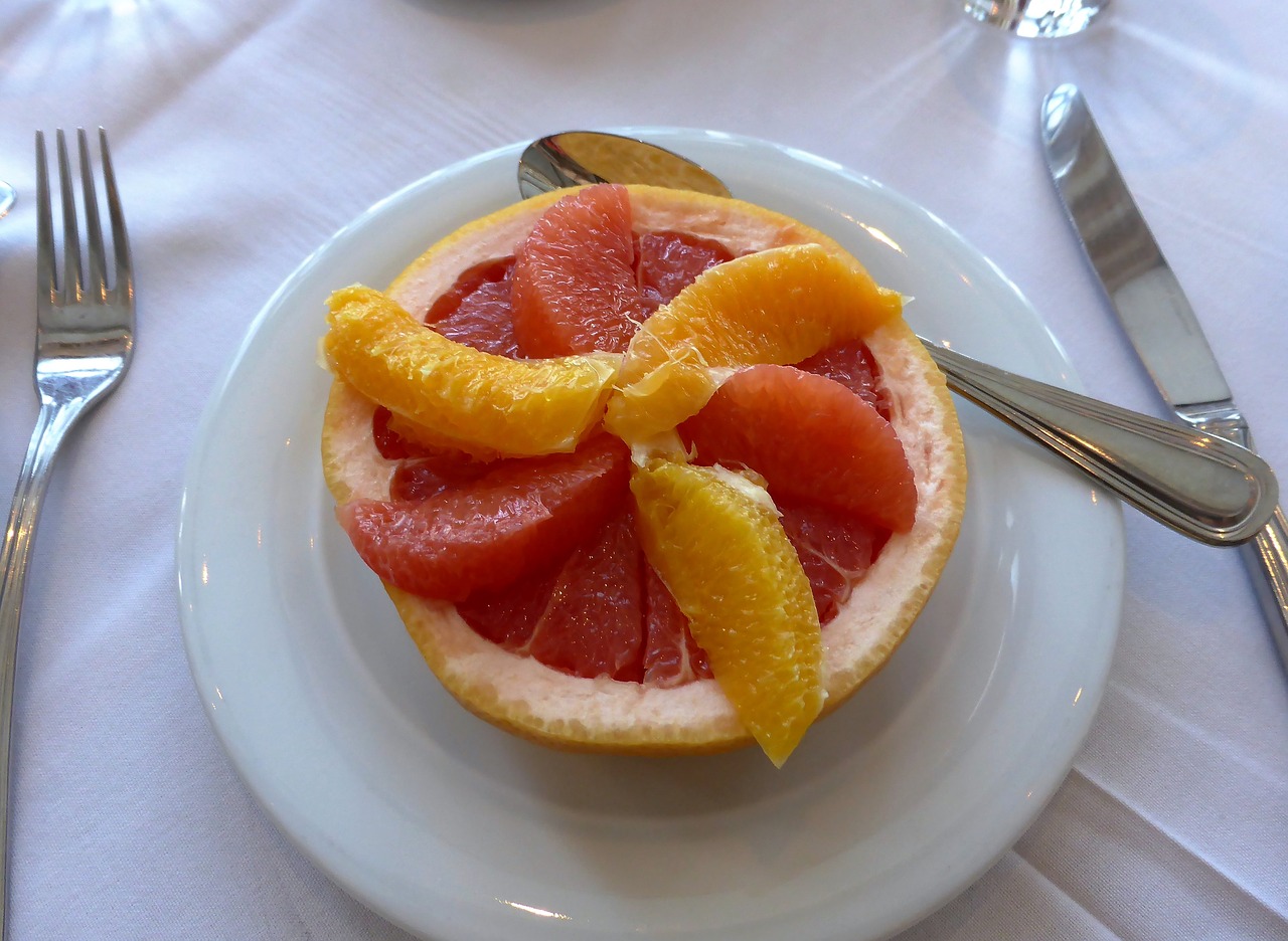 fruit grapefruit breakfast free photo