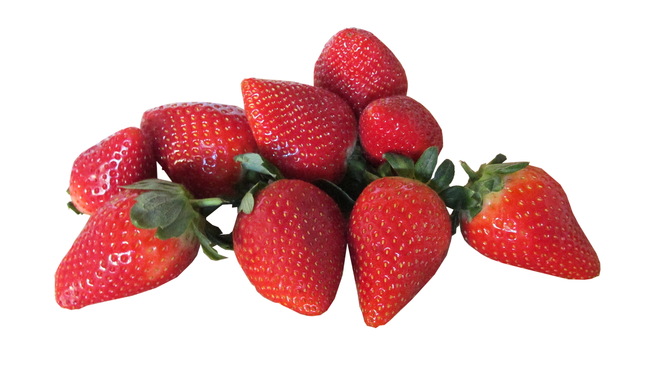 fruit strawberries cut free photo