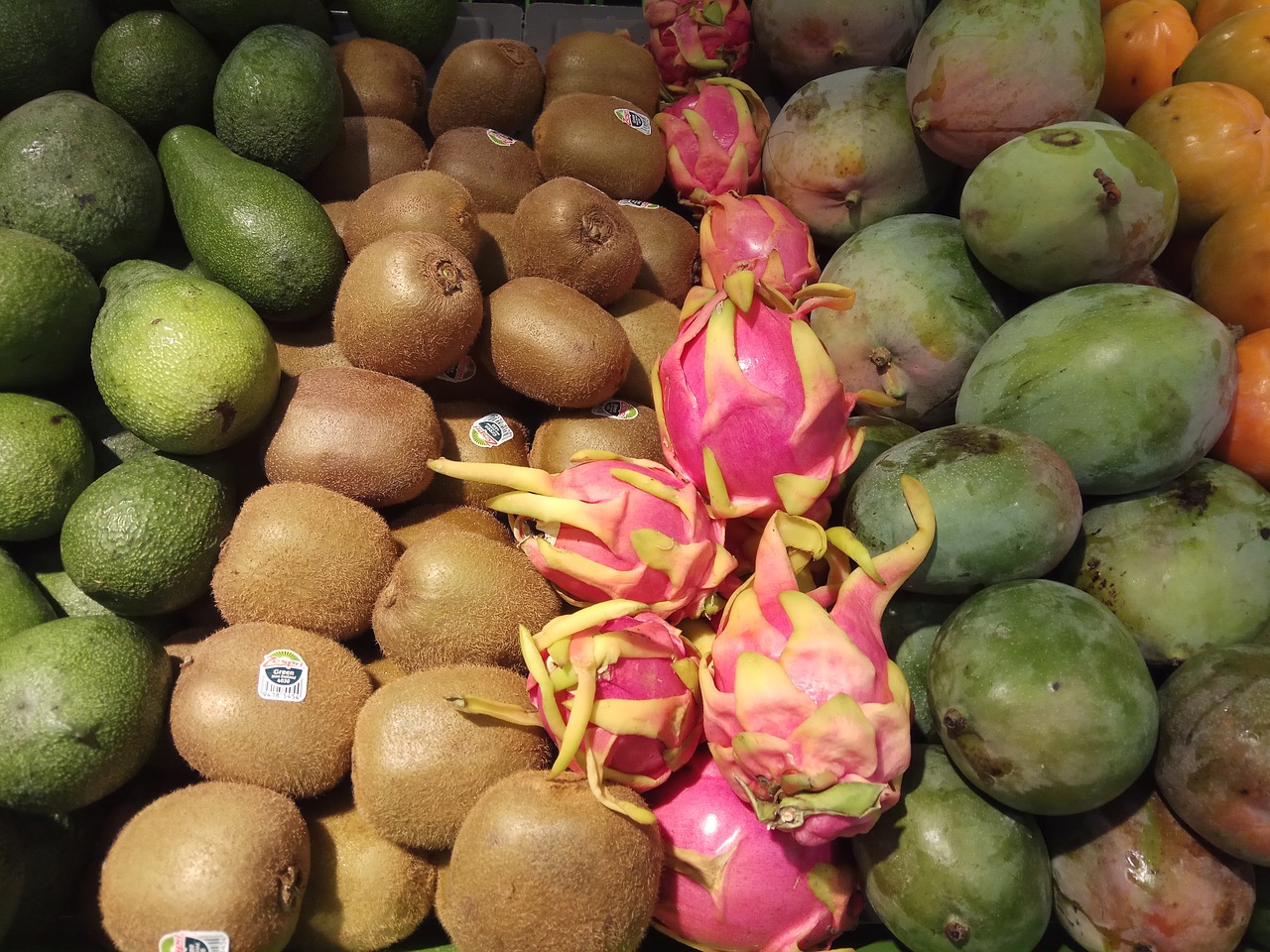 fruit market dragon fruit free photo