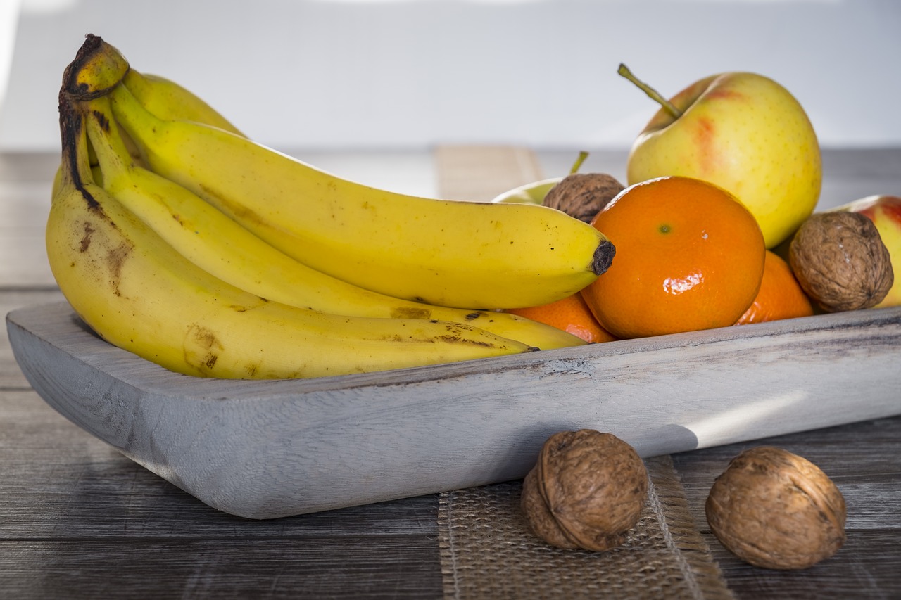 fruit fruit bowl banana free photo