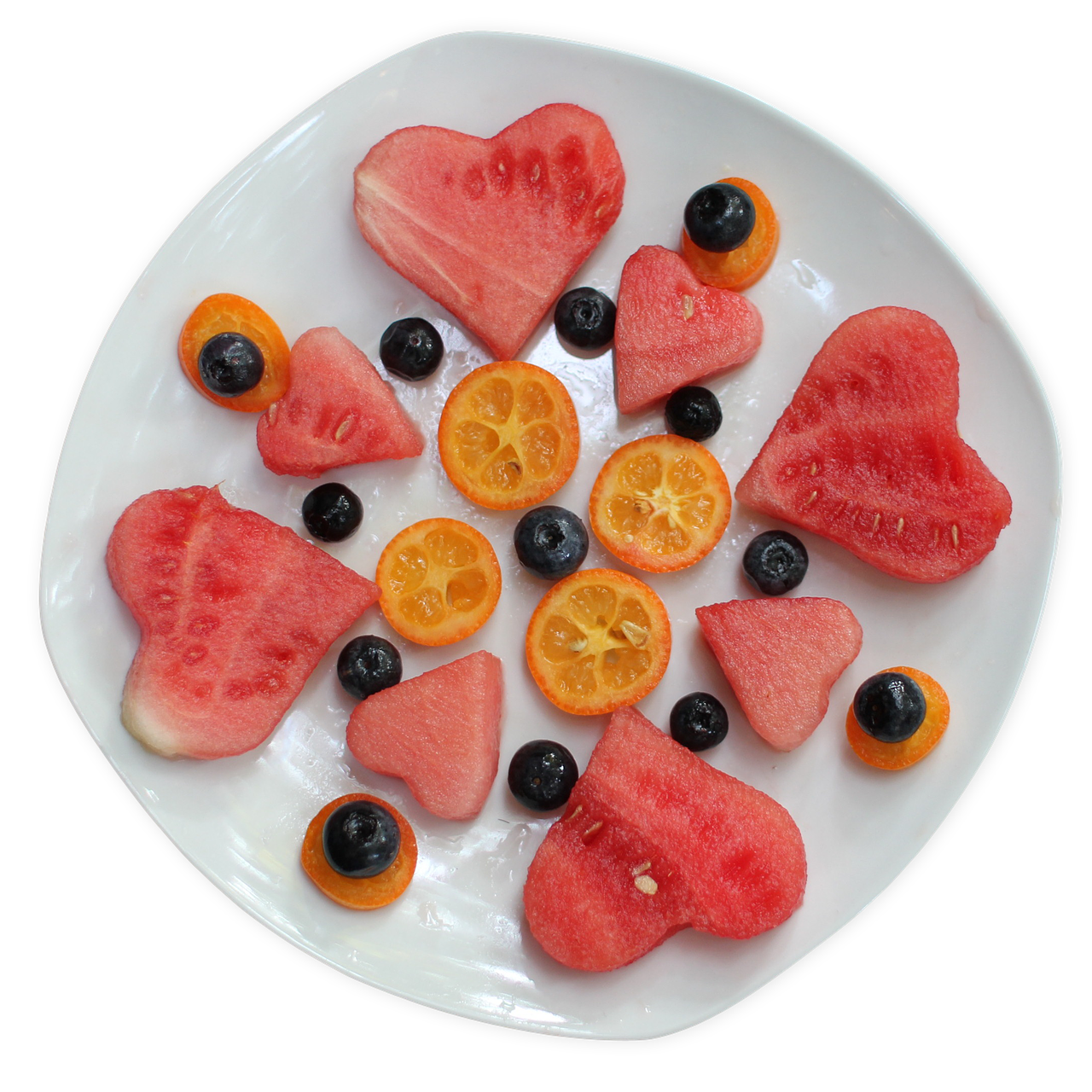 fruit  plate  heart free photo