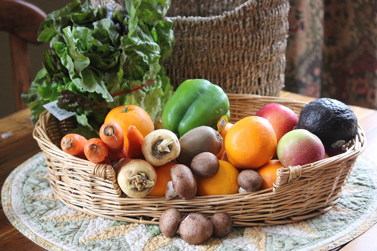 fruit  veggies  basket free photo