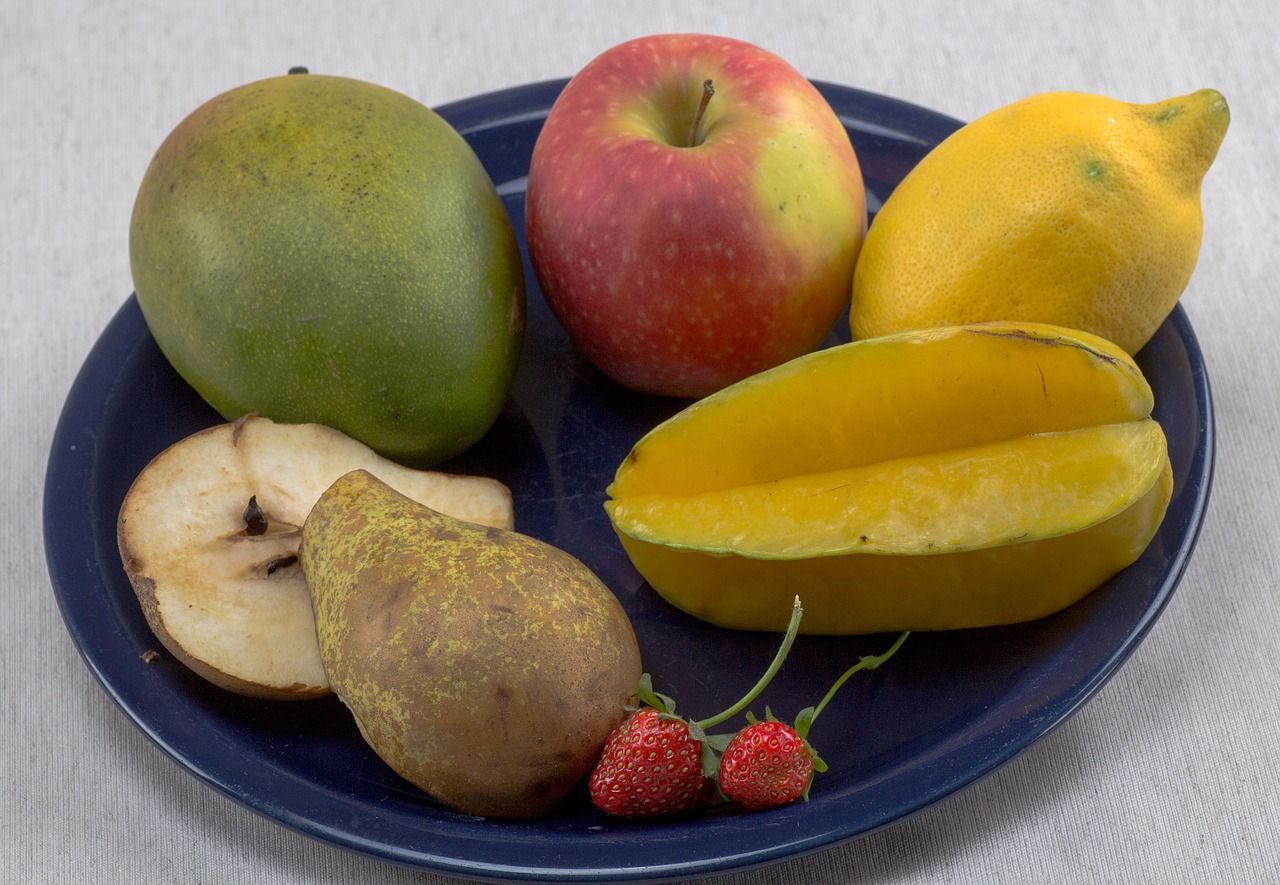fruit fruit plate lemon free photo