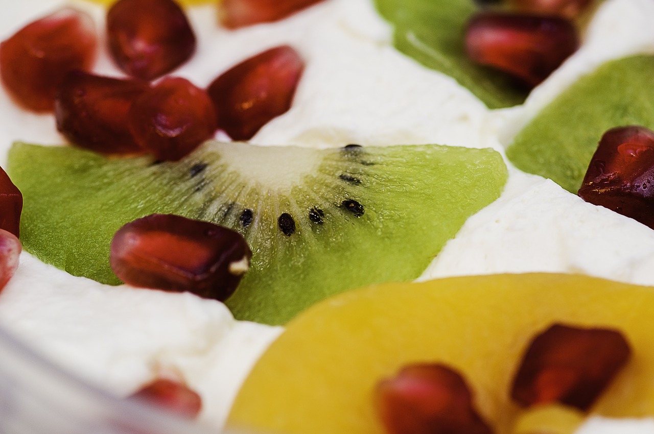 fruit kiwi pomegranate free photo