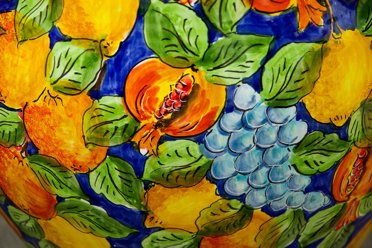 fruit ceramic painting free photo