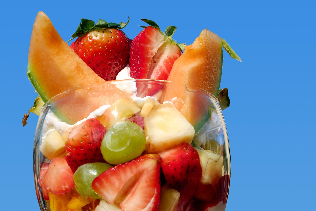 fruit cup dessert fruits free photo