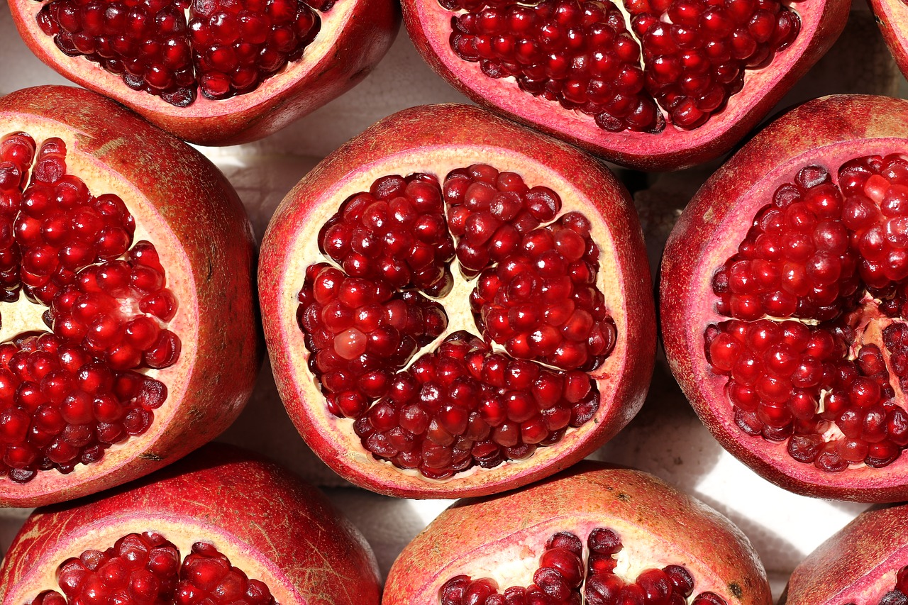 fruits  pomegranate  healthy free photo