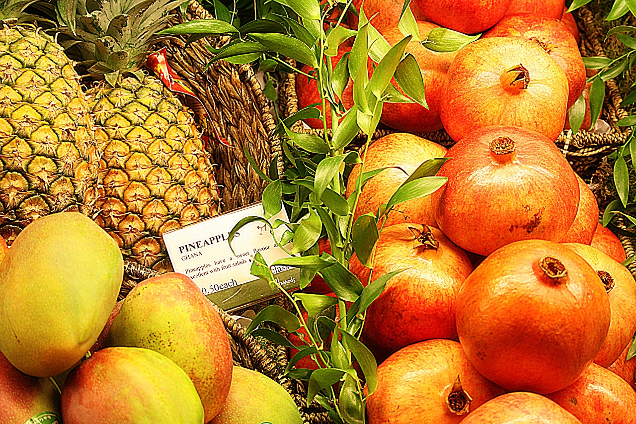 fruits pineapple mango free photo