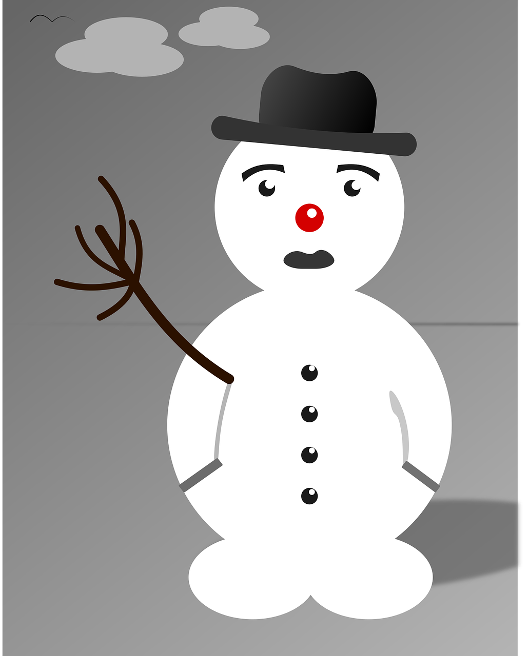 frustrated hat snowman free photo