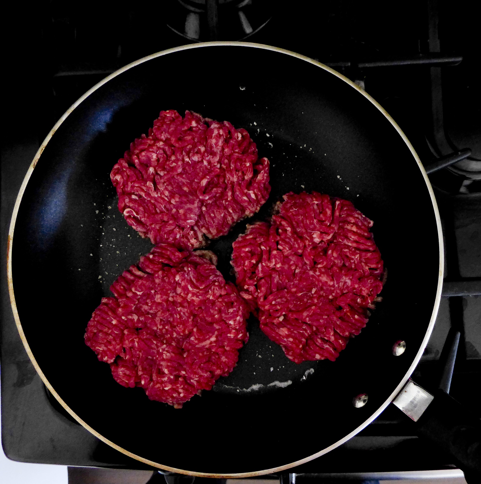 hamburger meat frying cooking free photo