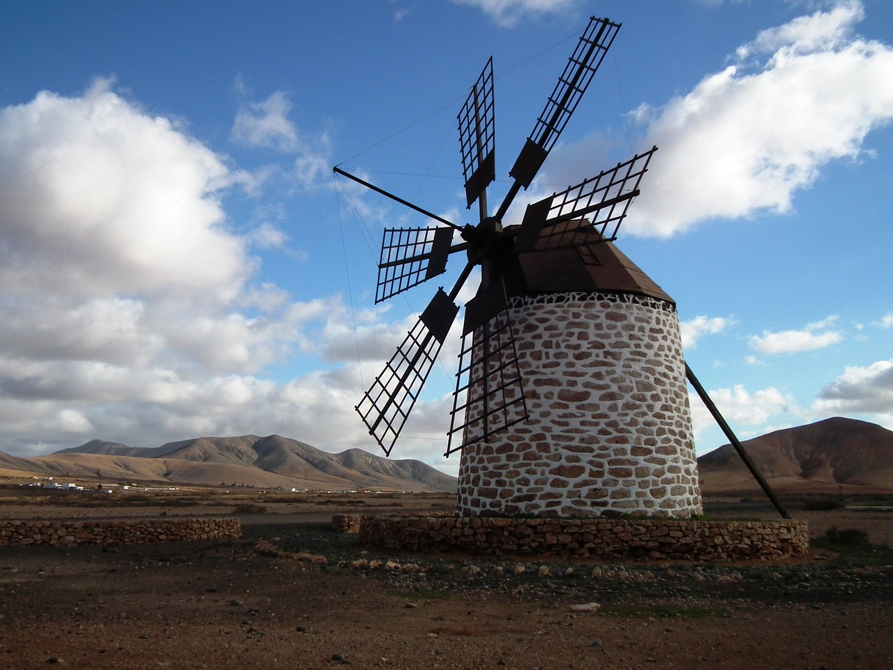 fuerteventura windmill canaren free photo