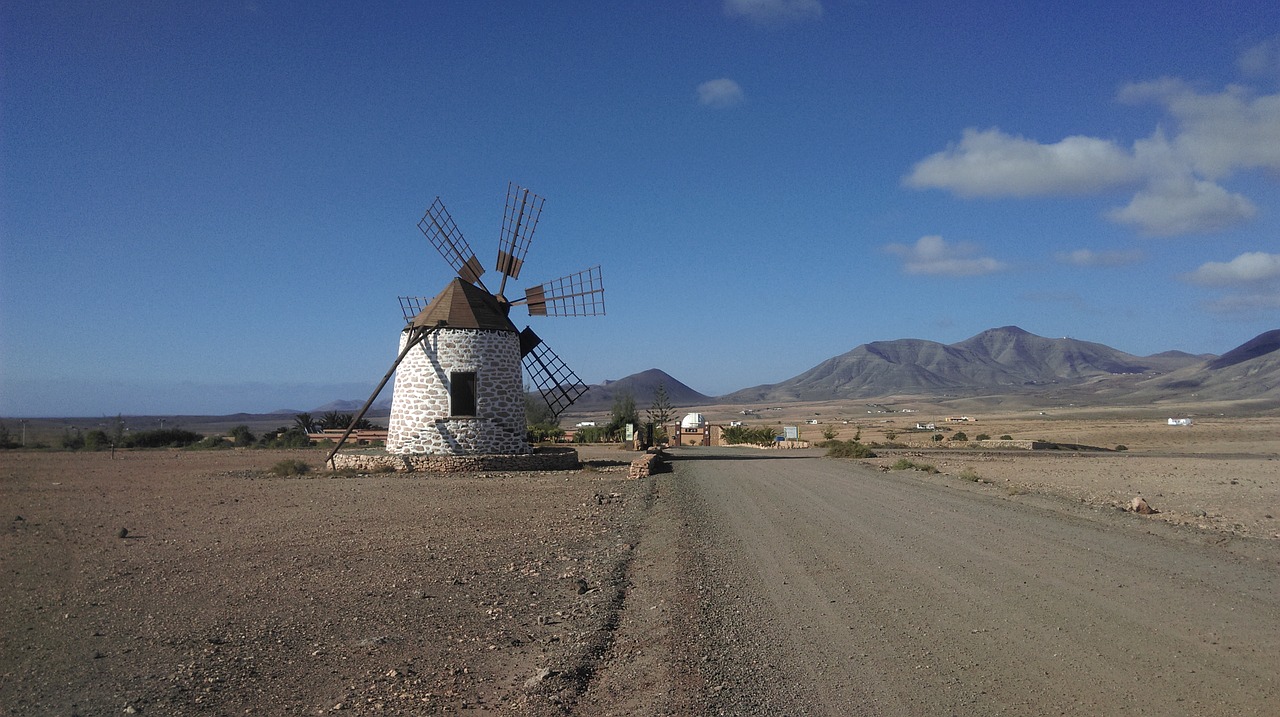 fuerteventura windmill canary islands free photo