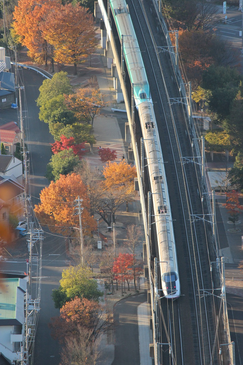 fukushima bullet train autumn free photo