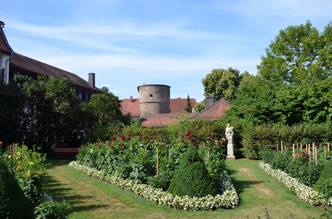 fulda  dahlias garden  historic center free photo