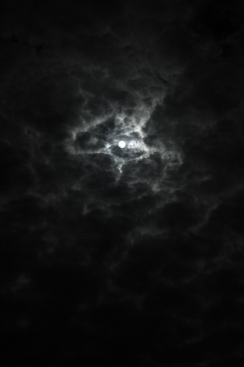 full moon cloudy free photo