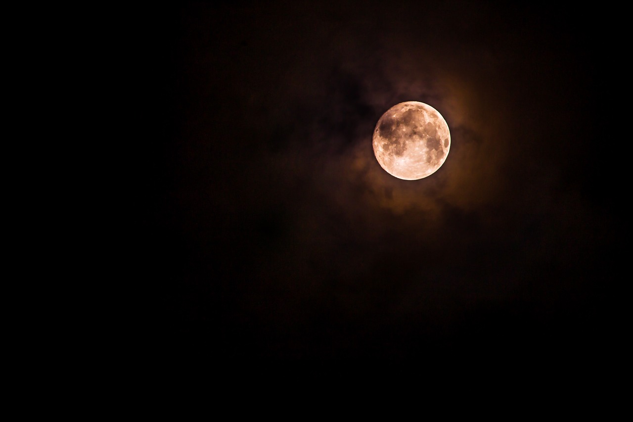 full moon dark free photo