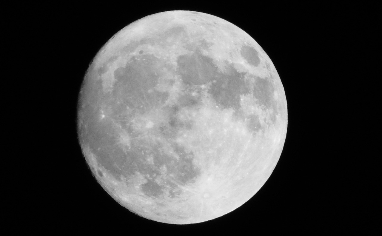 full moon moon space free photo