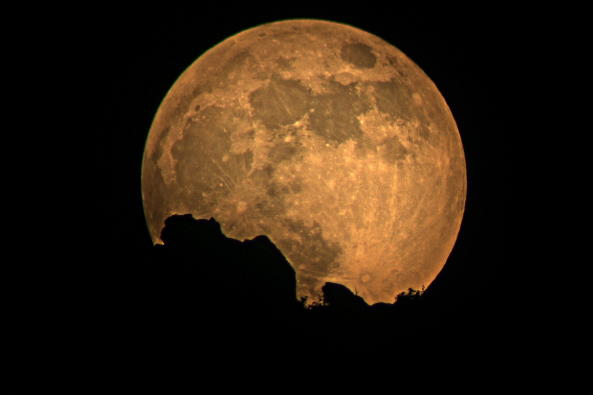 full moon night landscape free photo