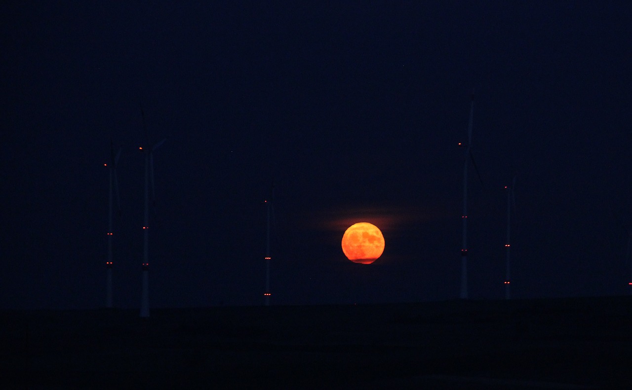 full moon red moon moon free photo