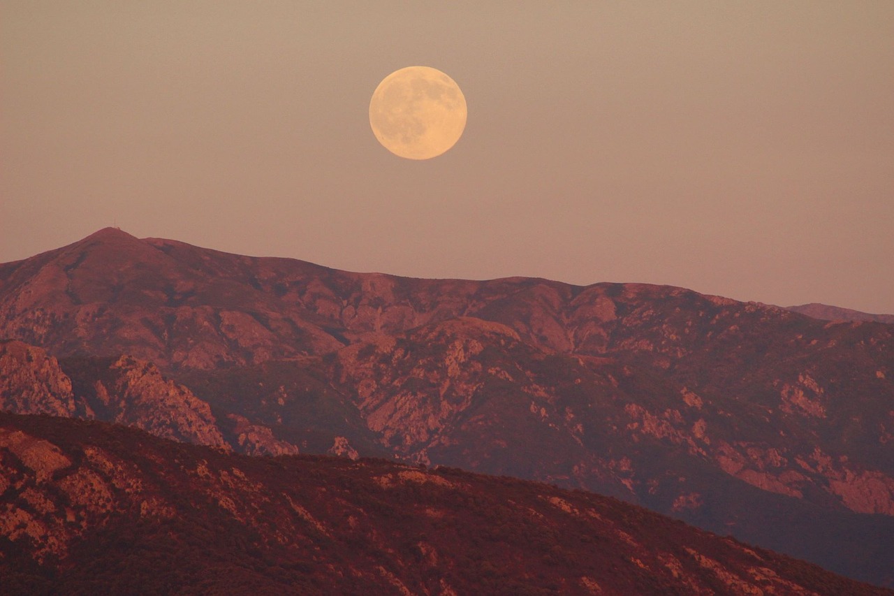 full moon planet landscape free photo