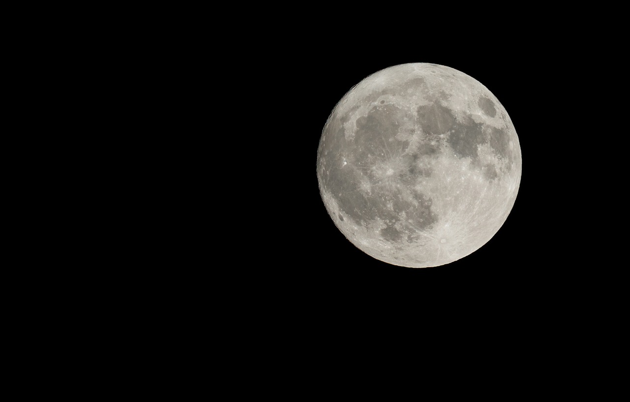 full moon close night free photo