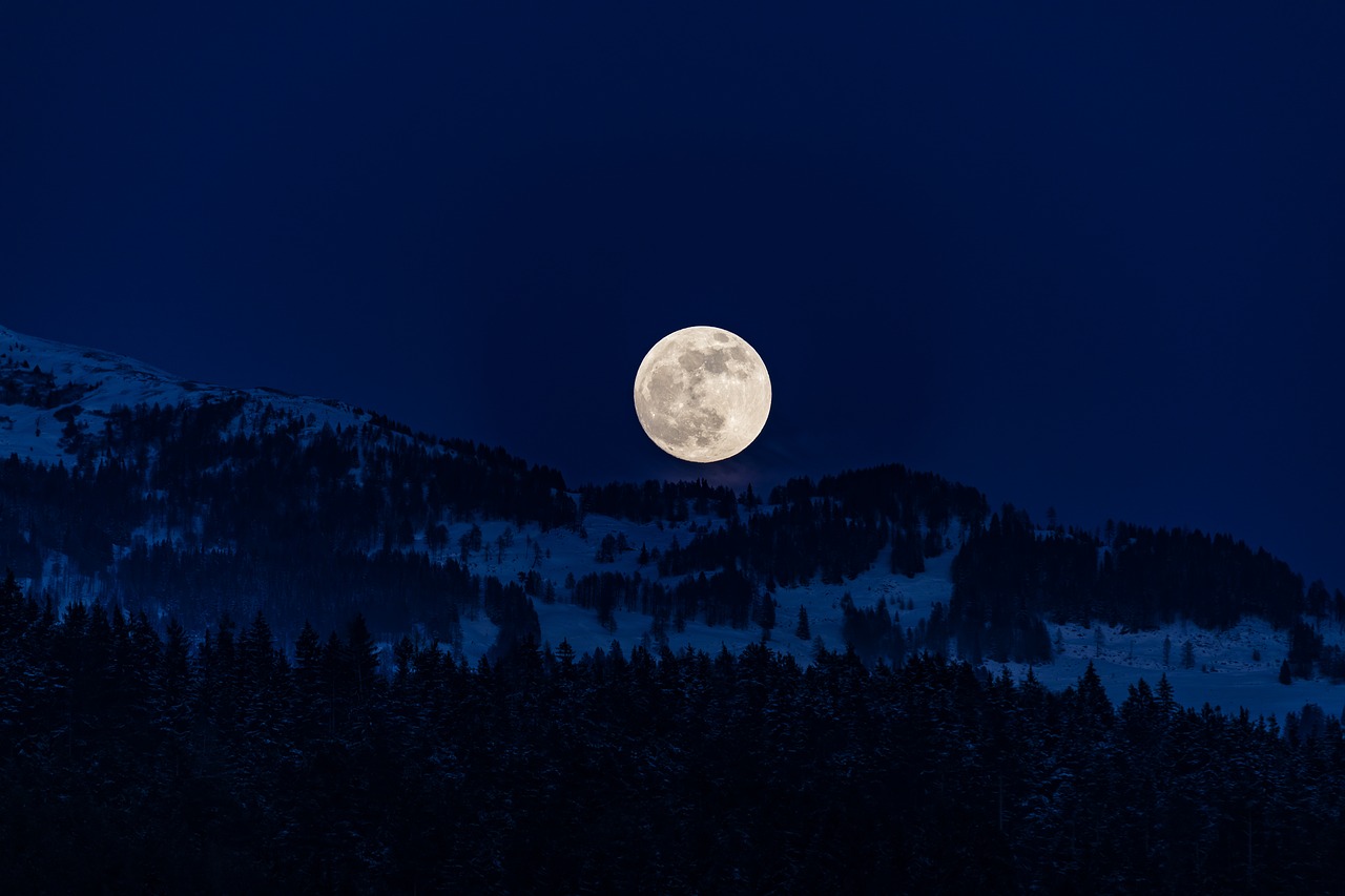 full moon  moon  night free photo