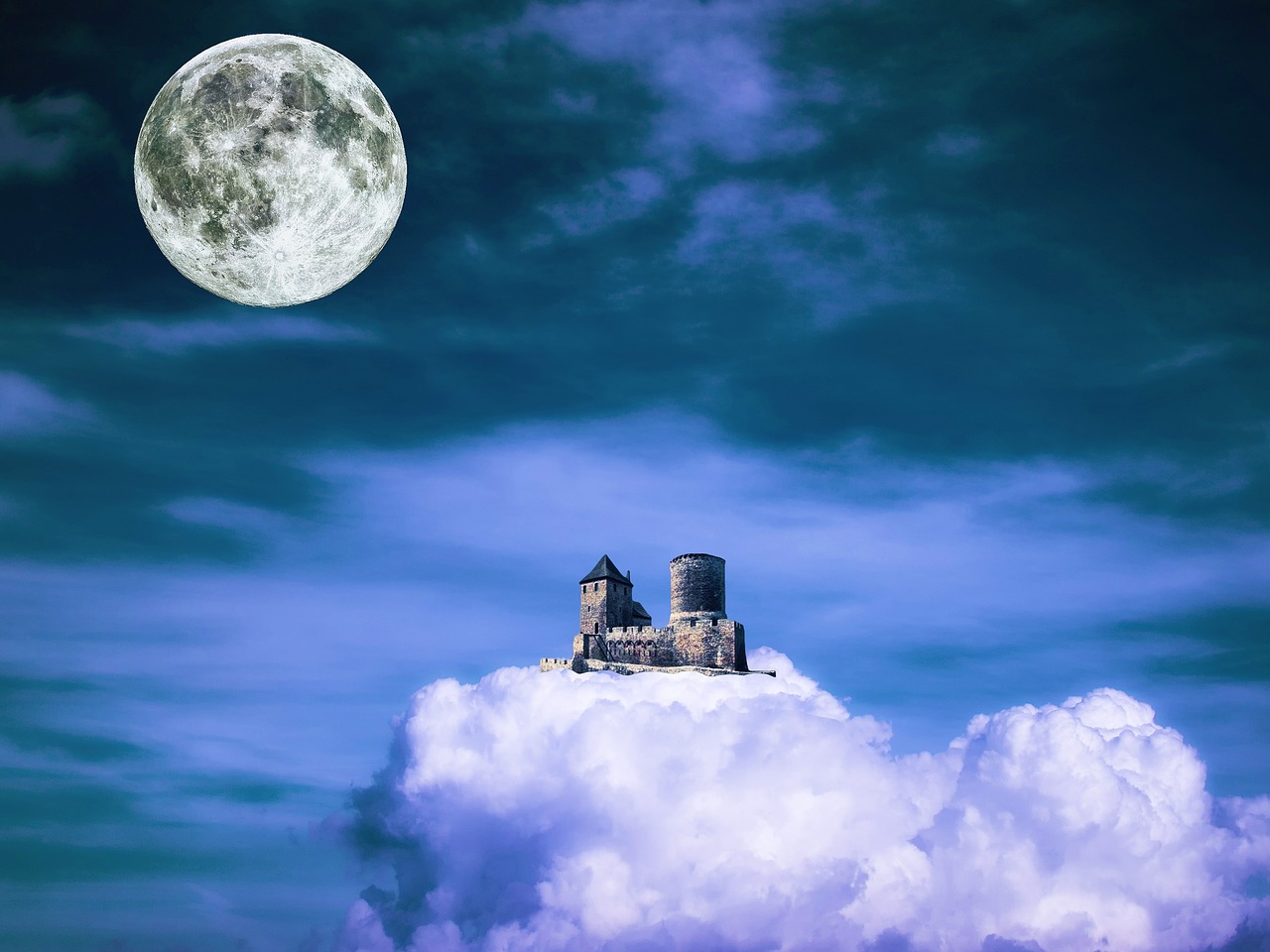 full moon dream fantasia free photo