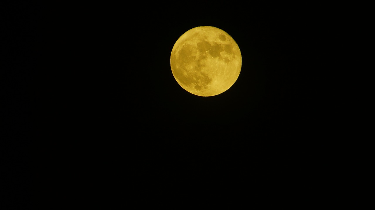 full moon night sky free photo