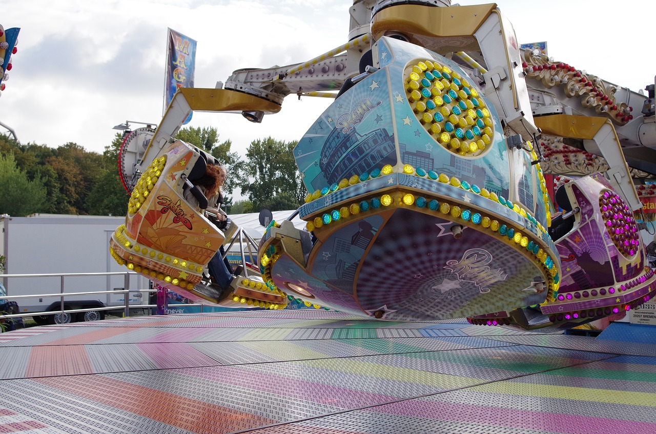 fun carousel amusement park free photo