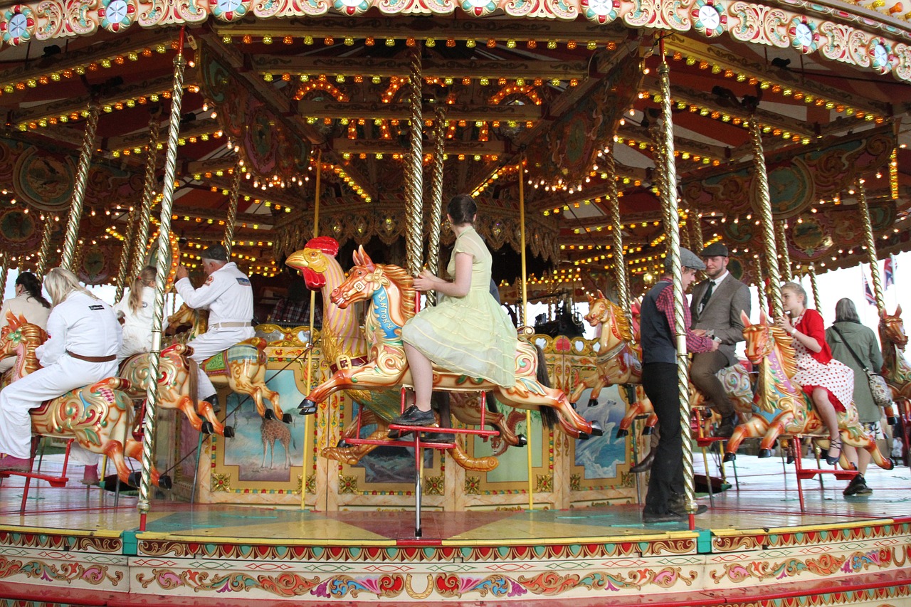 fun fair carousel amusement free photo