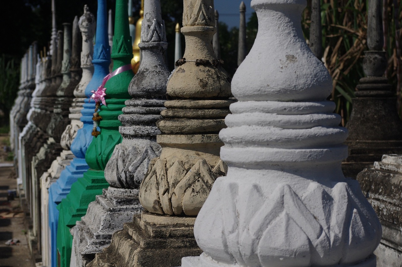 funeral columns thailand kachanamburi free photo