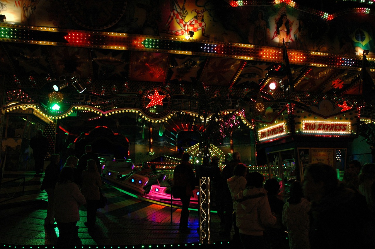 funfair party light free photo