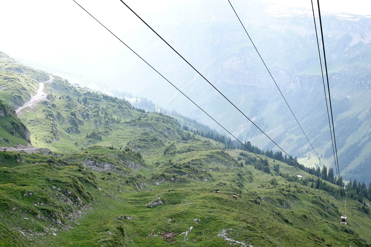 funicular mountain landscape free photo