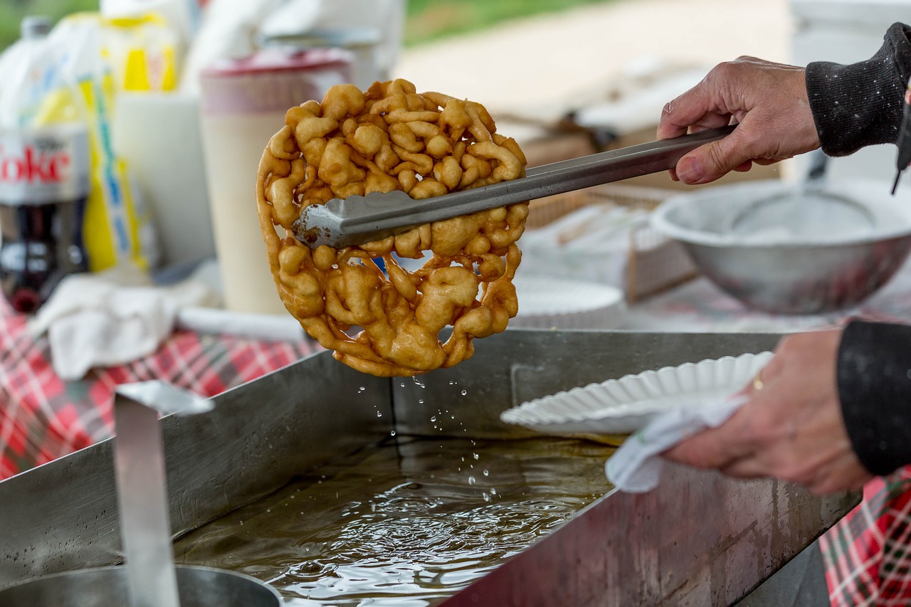 funnel cake hot grease hot oil free photo