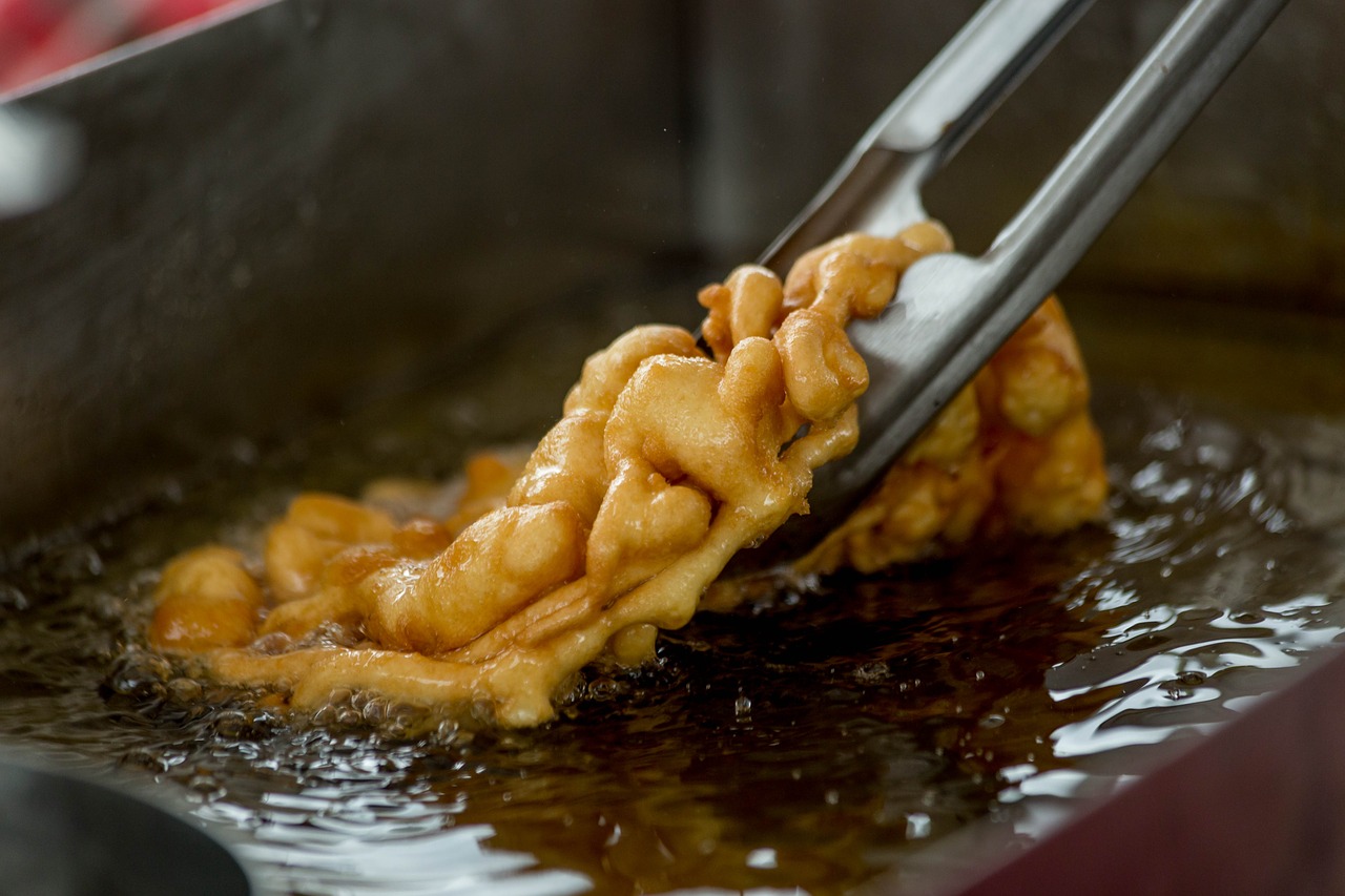 funnel cake hot grease hot oil free photo